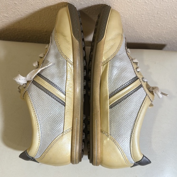 Ecco Hydromax Gold metallic lace up golf sneakers size 37 - Picture 4 of 6